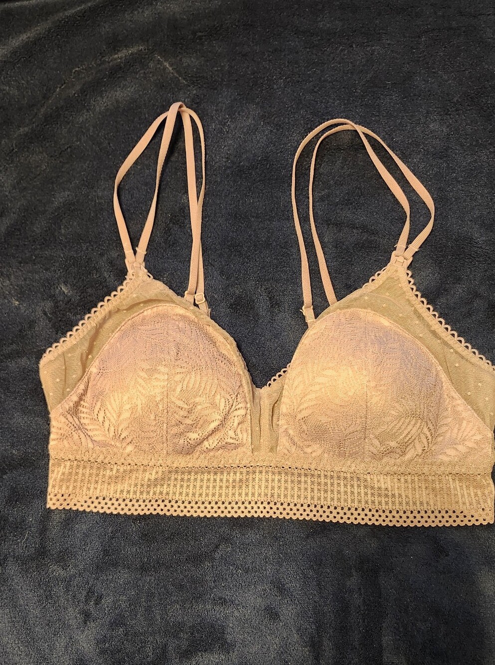 Lace Nursing Bralette - Blush Mauve Pink
